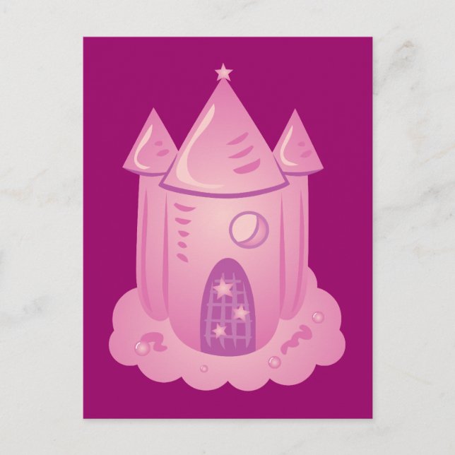 Rosa Fairytale Castle Vykort (Framsida)