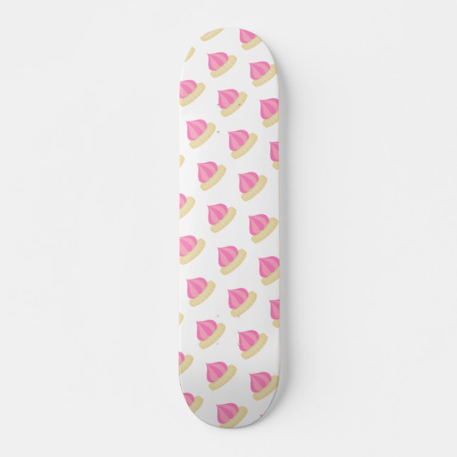 Rosa, fakturerat fack mini skateboard bräda 18,5 cm (Framsida)