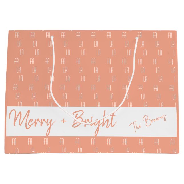 Rosa Falala med Personlig Namn Gift Bag (Framsidan)