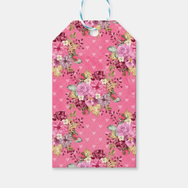 ROSA FALL AUTUMN PUMPKINS & VATTERFÄRGFLÖDEN PRESENTETIKETT (Framsidan)