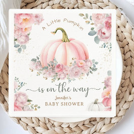 Rosa Fall Baby Shower Pappersservett