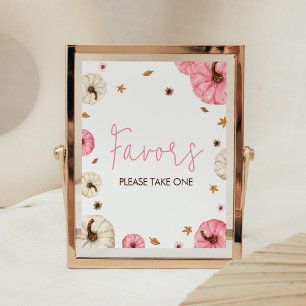 Rosa Fall Little Pumpkin Baby Shower Favors favori Poster