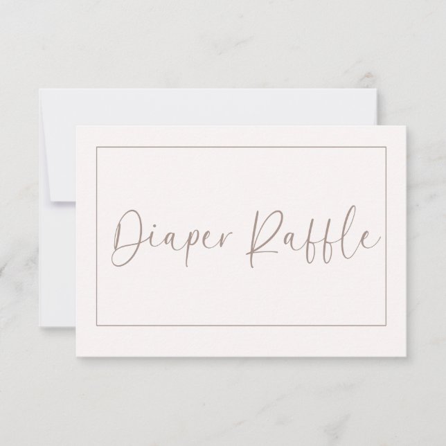  Rosa Fall Pumpkin Diaper raffle Tack Kort (Framsida)