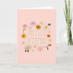Rosa Fall Vibes Kort