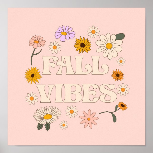 Rosa Fall Vibes Poster (Framsidan)