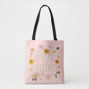 Rosa Fall Vibes Tygkasse