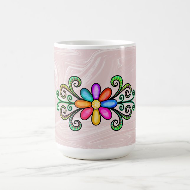 Rosa Falsmarmor & Krafs Kaffemugg (Center)
