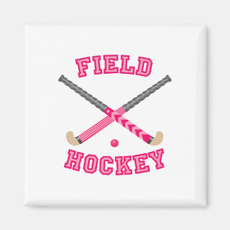 Rosa Fält Hockey Logotyp Magnet