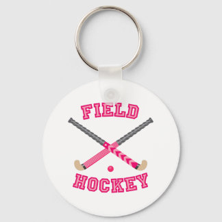Rosa Fält Hockey Logotyp Nyckelring