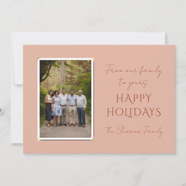  Rosa-familjens fotopul Julkort (Framsida)