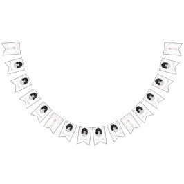 Rosa Fånig går 12 månaders fotobanderoll Vimplar