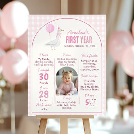 Rosa Fånig går första året fotomilstolpe Poster