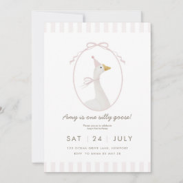 Rosa Fånig går till första födelsedagsinbjudan Inbjudningar