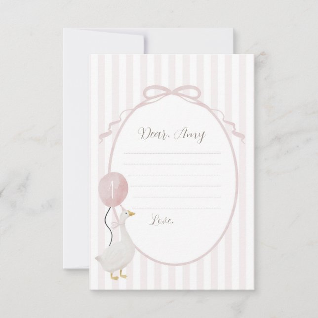 Rosa Fånig Glutid Kapsel-kort Inbjudningar (Framsida)