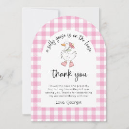 Rosa Fånig Goose Birthday Photo Tackto You Card Inbjudningar