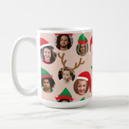  Rosa Fånig Jul Hat sex fotokollage Kaffemugg