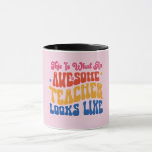 Rosa Fantastisk Lärare Mugg