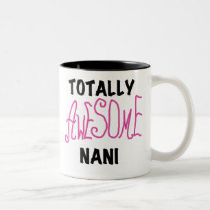 Rosa Fantastisk Nani T-shirts och gåvor Två-Tonad Mugg
