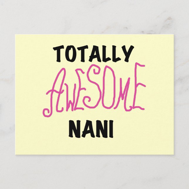 Rosa Fantastisk Nani T-shirts och gåvor Vykort (Framsida)