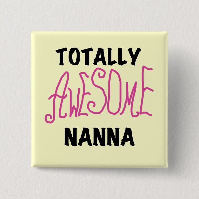 Rosa Fantastisk Nanna T-shirts och presenter Knapp (Framsida)