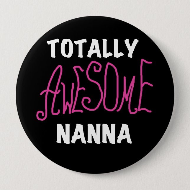 Rosa Fantastisk Nanna T-shirts och presenter Knapp (Framsida)