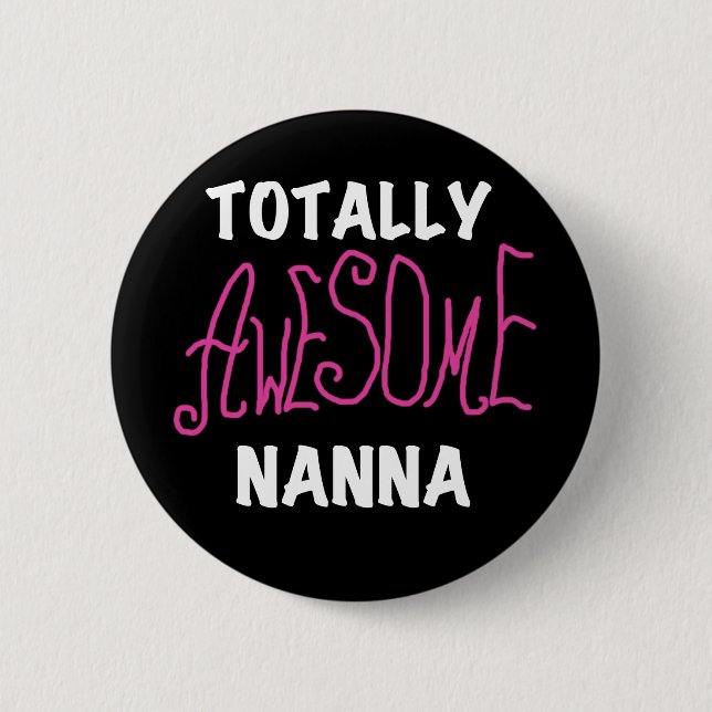 Rosa Fantastisk Nanna T-shirts och presenter Knapp (Framsida)