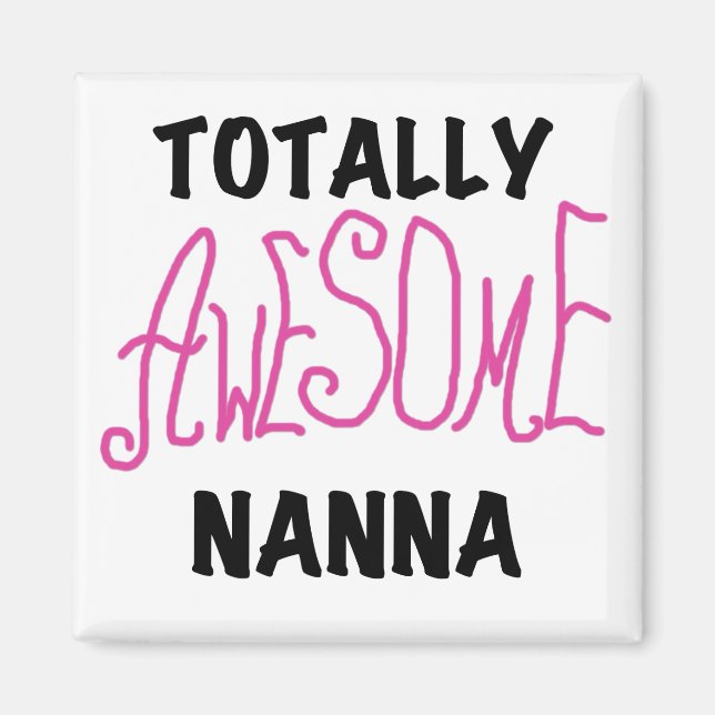 Rosa Fantastisk Nanna T-shirts och presenter Magnet (Framsidan)