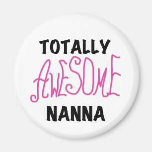 Rosa Fantastisk Nanna T-shirts och presenter Magnet