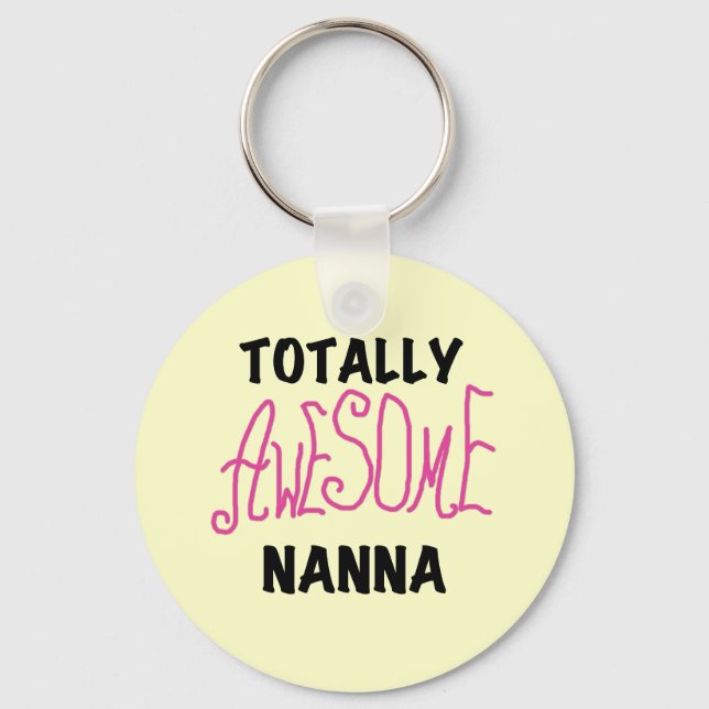 Rosa Fantastisk Nanna T-shirts och presenter Nyckelring (Framsida)