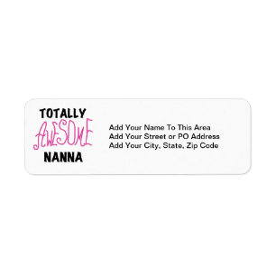 Rosa Fantastisk Nanna T-shirts och presenter Returadress Etikett