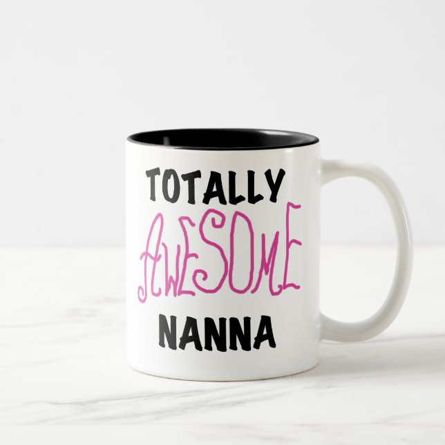 Rosa Fantastisk Nanna T-shirts och presenter Två-Tonad Mugg (Höger)