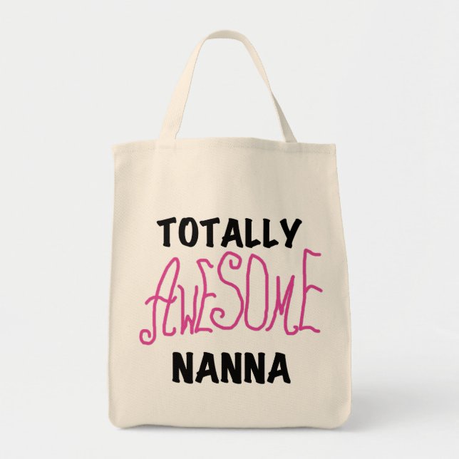 Rosa Fantastisk Nanna T-shirts och presenter Tygkasse (Framsidan)