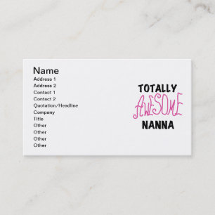 Rosa Fantastisk Nanna T-shirts och presenter Visitkort