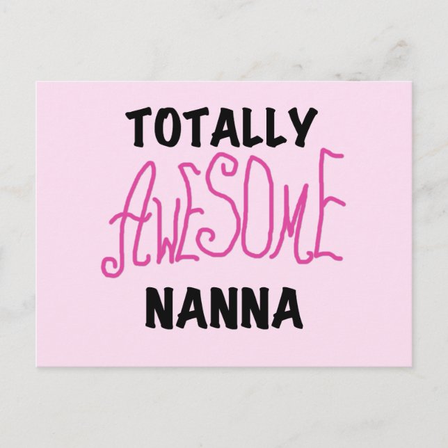 Rosa Fantastisk Nanna T-shirts och presenter Vykort (Framsida)