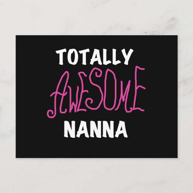Rosa Fantastisk Nanna T-shirts och presenter Vykort (Framsida)