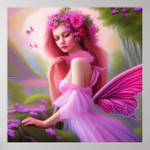 Rosa Fantasy Flower Fairy Princess Art Big