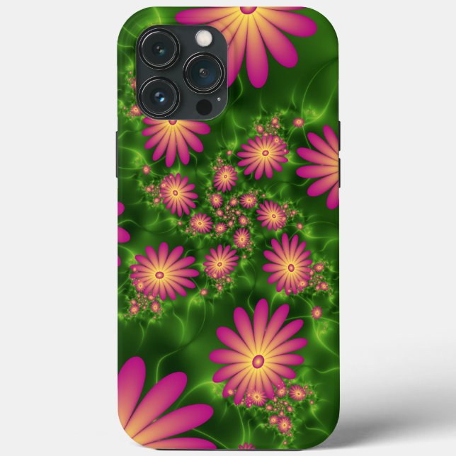 Rosa Fantasy Flowers Modern Abstrakt Fractal Art (Baksida)