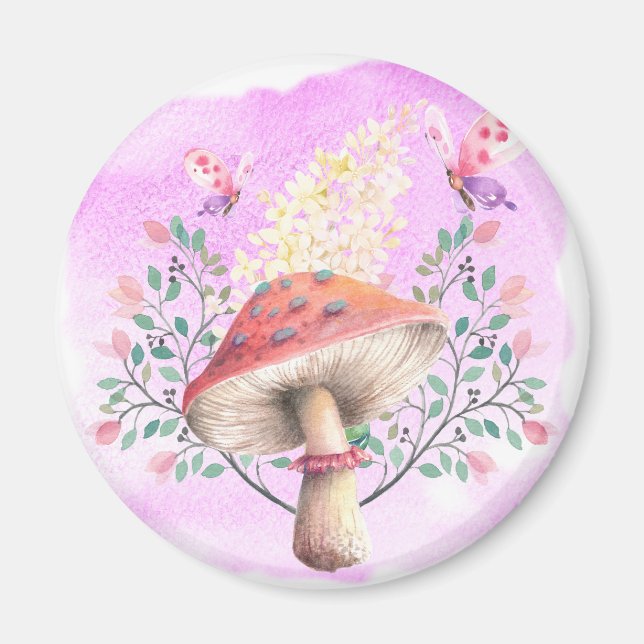 Rosa Fantasy Garden Print Magnet (Framsidan)