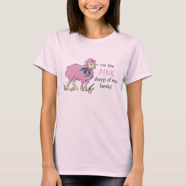 Rosa får av familjen t-shirt (Framsida)