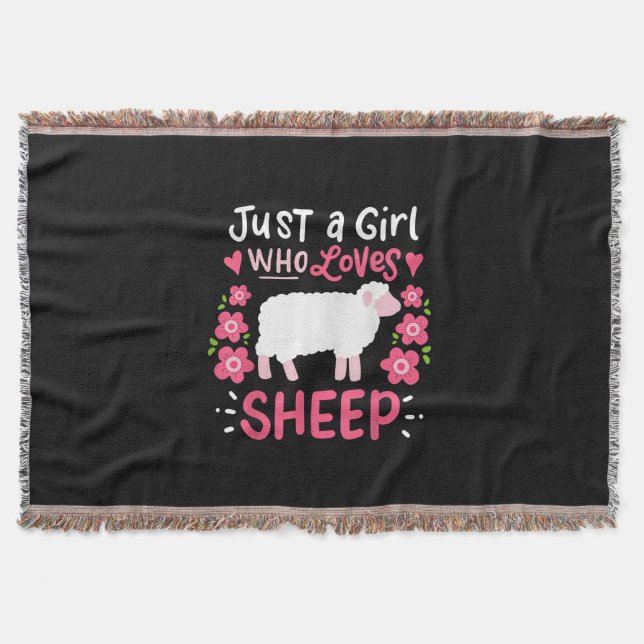 Rosa Får | Bara en flicka som Kärlek får gåva Filt (Framsidan)