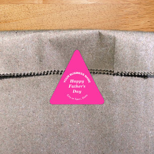Rosa Far dag Business Triangle Shape Sticker Triangelformat Klistermärke