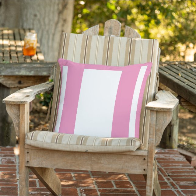 Rosa + Färg block Kudde (Stol)