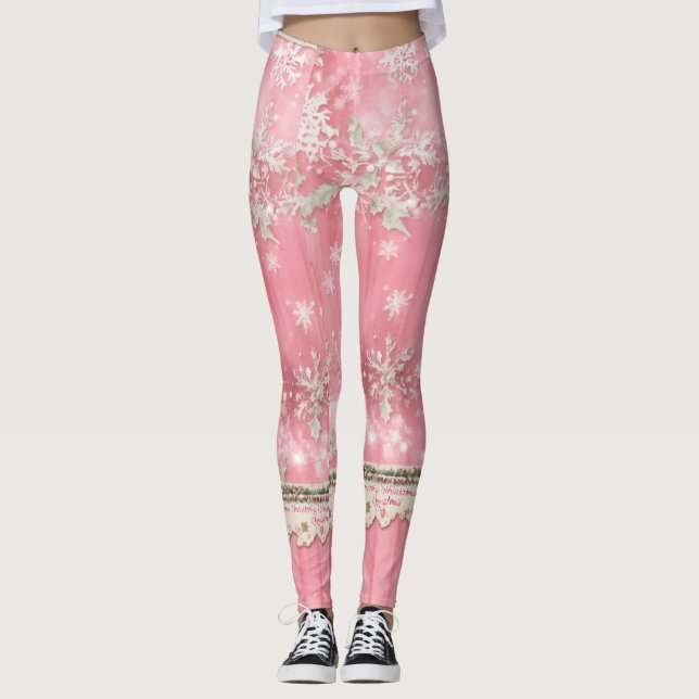 Rosa färg leggings (Framsida)