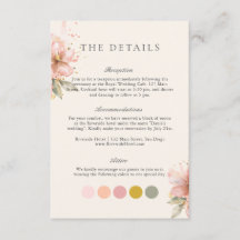 Rosa Färg Palette Information om Bröllop-hölje