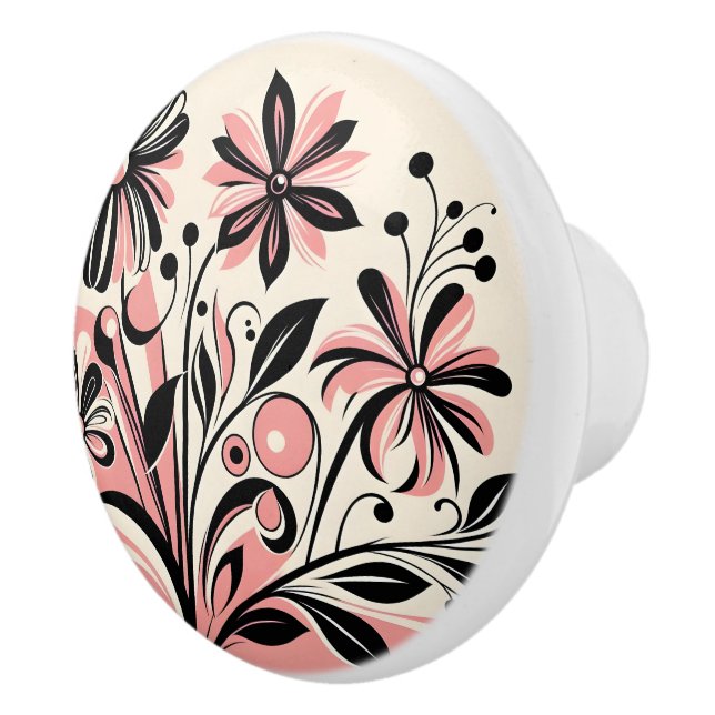 Rosa färg pop blommigt knopp (Höger)