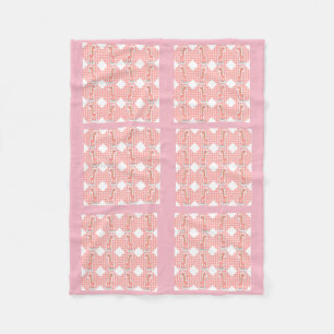 Rosa Färg Quilt Giraffes Design Fleece Blanket