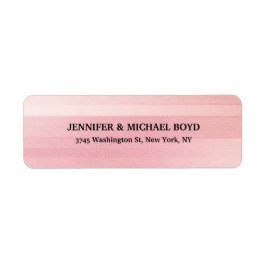 Rosa Färg Retro Snyggt Classical Family Returadress Etikett