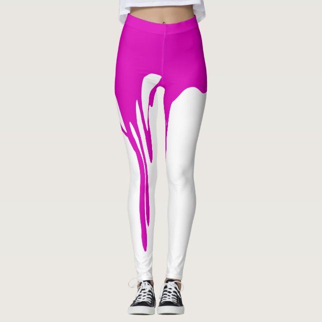 Rosa-färgbilder Leggings (Framsida)