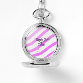 Rosa färglös rand pastel kärlek är kärlek pride armbandsur