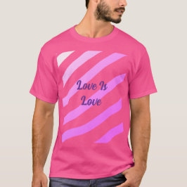 Rosa färglös rand pastel kärlek är kärlek pride t shirt
